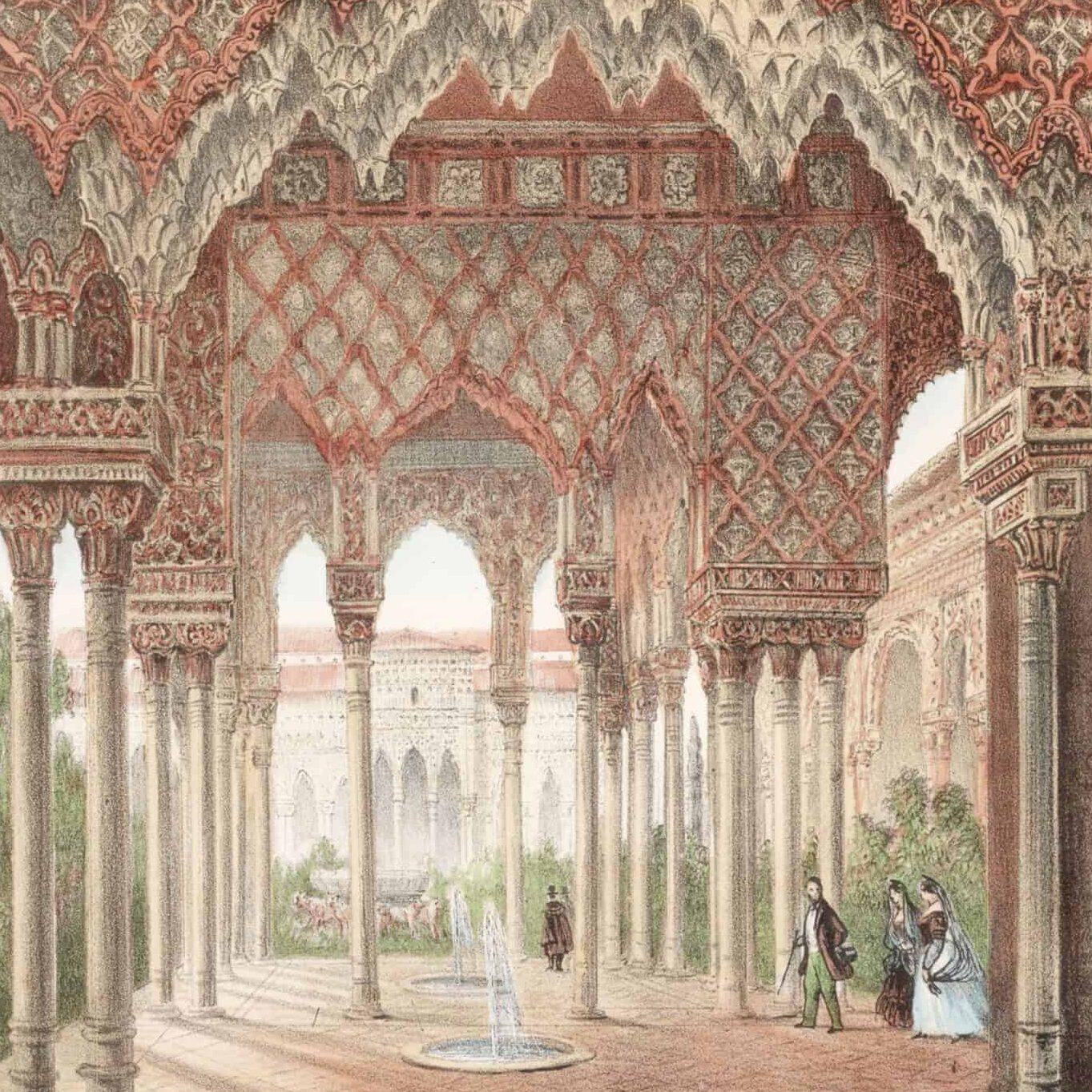Chénot, Entrée de la cour des lions de l’Alhambra (XIXe s.)