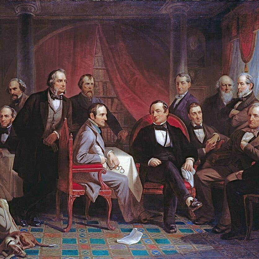Christian Schussele - Washington Irving et ses amis littéraires à Sunnyside (1864)