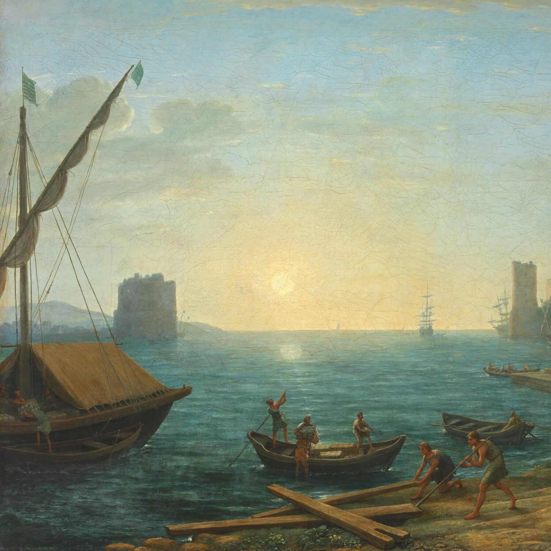 Claude Gellée, dit Le Lorrain - Port de mer au soleil levant (1674)