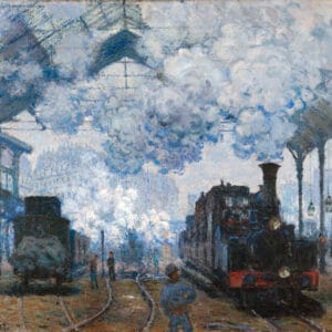 Claude Monet - La Gare Saint-Lazare, arrivée d'un train (1877)