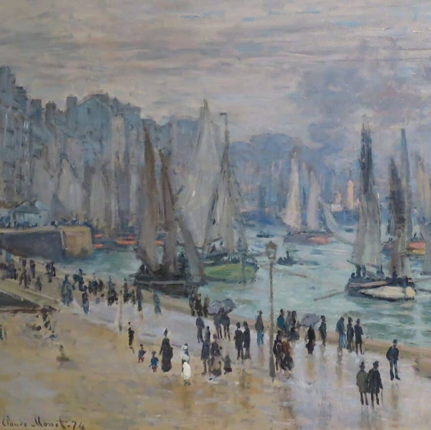Claude Monet - Le Havre, Bâteaux de pêche sortant du port (1874)