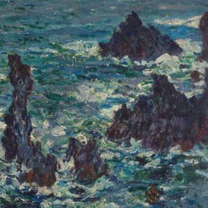 Claude Monet - Les Pyramides de Port-Coton, mer sauvage (1886), Détail