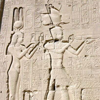 Cleopatre et son fils Cesarion - Temple de Denderah