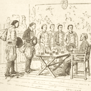 G. Bourgain, illustration pour Les six frères paresseux (Contes du pays d'Armor, éd. A. Colin, 1890)