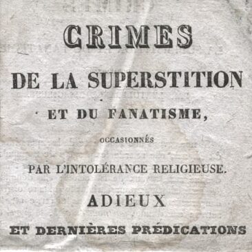 Pierre Colau, Crimes de la superstition et du fanatisme