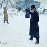 Duel d'Onéguine et de Lensky par Ilia Répine (1899), aquarelle, musée Russe, Saint-Pétersbourg