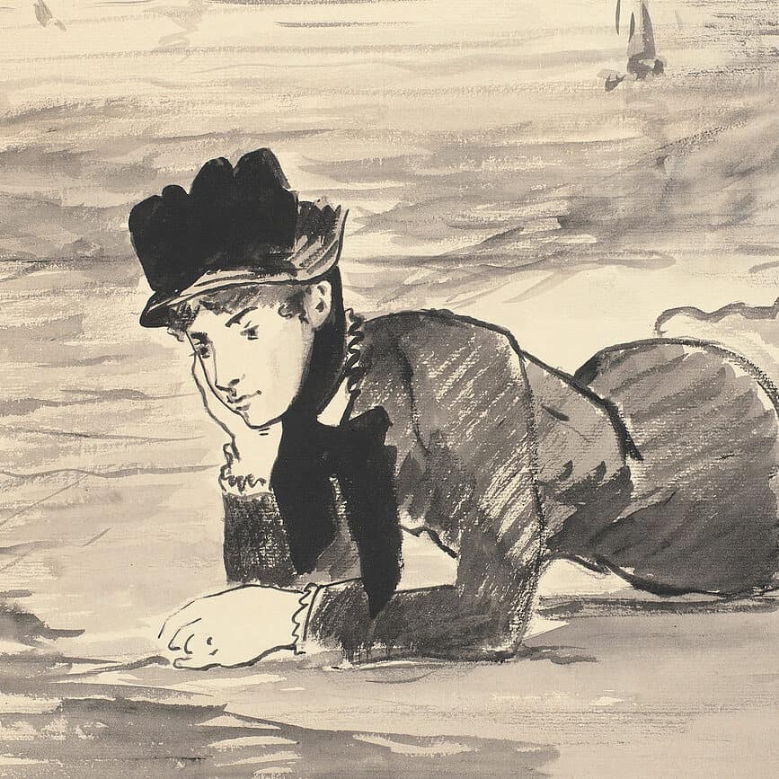 Édouard Manet - Femme allongée sur la plage, Annabel Lee (1881)