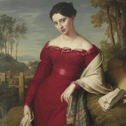Eduard Friedrich Leybold, Portrait d'une jeune femme
