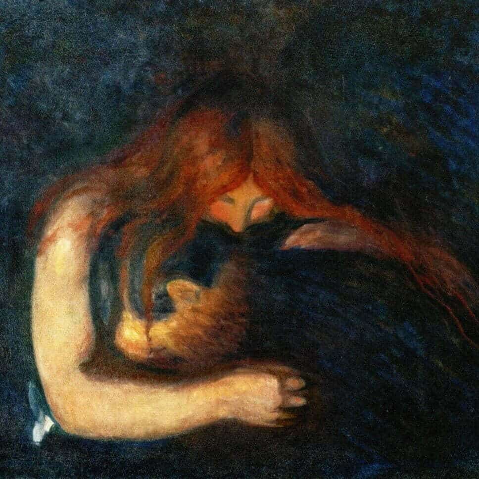 Edvard Munch - Vampire (1893), Munchmuseet