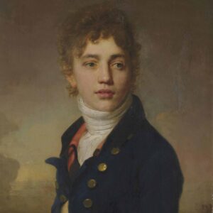 Entourage de Henri-Pierre Danloux (1753-1809) - Portrait de jeune homme en buste
