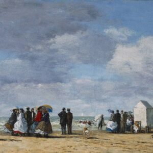 Eugène Boudin - La plage de Trouville (1865)