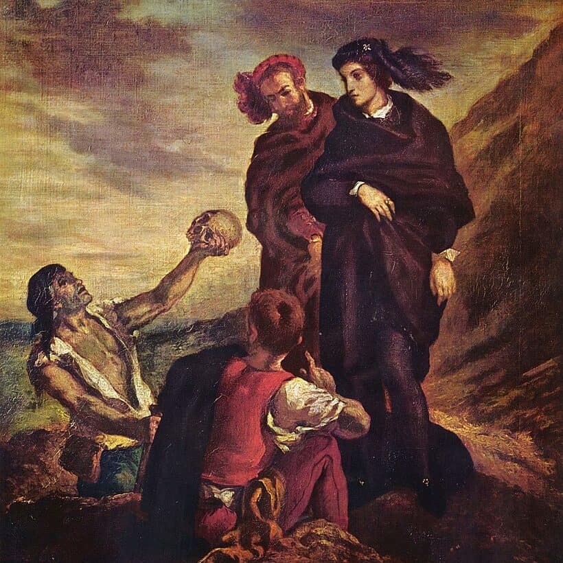 Eugène Delacroix, Hamlet et Horatio au cimetière (1839), Paris, musée du Louvre