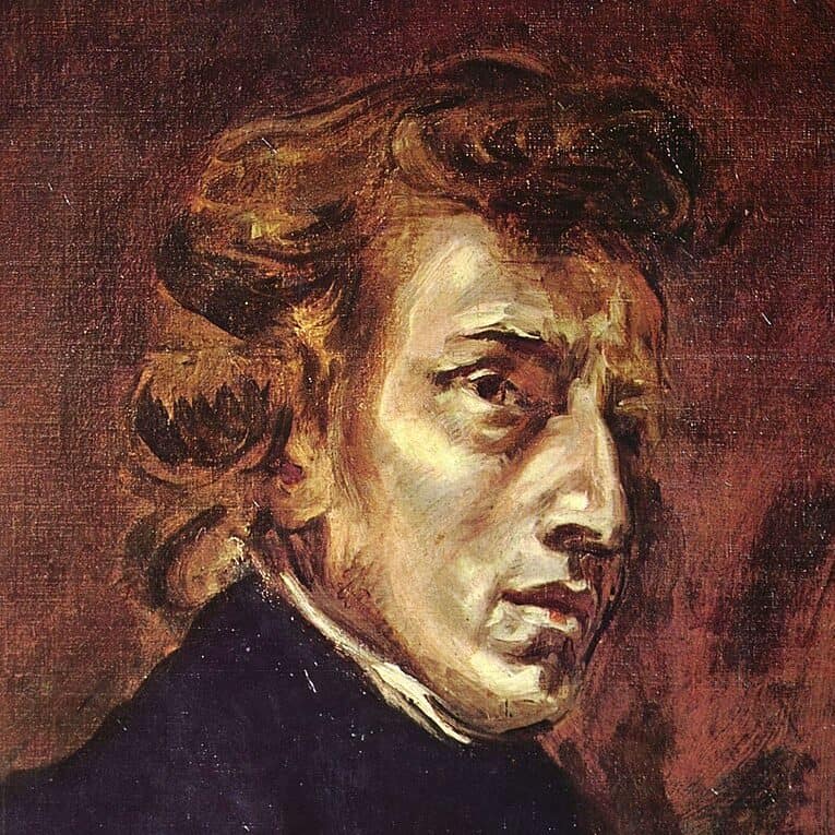 Eugène Delacroix - Portrait de Frédéric Chopin et George Sand (1838), Détail