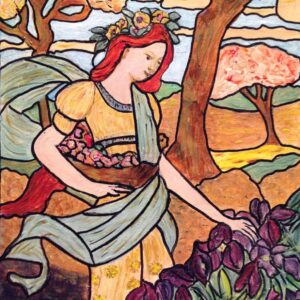 Eugène Grasset - Le Printemps (vitrail)