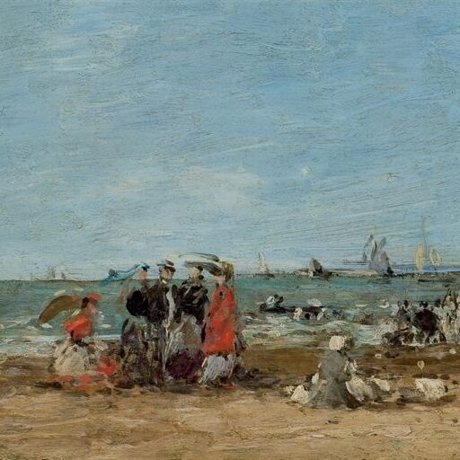 Eugène Louis Boudin - Trouville, scène de plage (1870-1874)