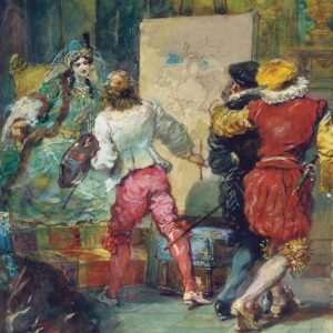 Eugène Louis Lami - Le Sicilien ou L'Amour Peintre, d'après Molière (Acte IV, Scène XII)