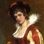 Eugene de Blaas - Portrait d'une dame vénitienne