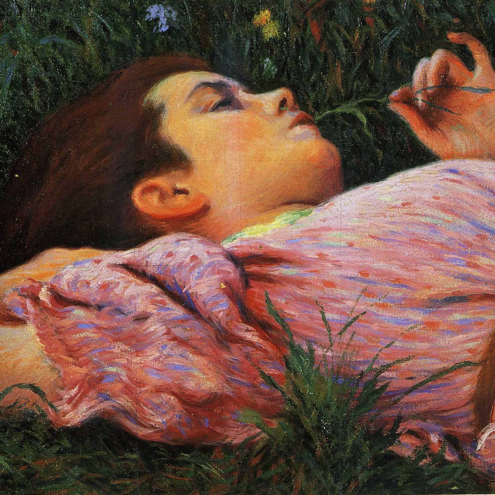 Federico Zandomeneghi - Girl with flowers (1894)