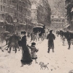 Felix Buhot - Hiver à Paris (1879)
