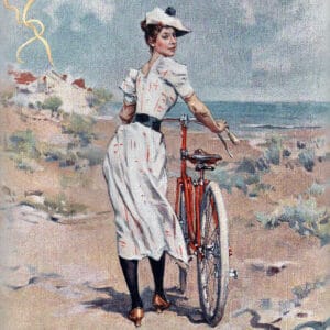 Femme à vélo (couverture du Figaro illustré, septembre 1893)