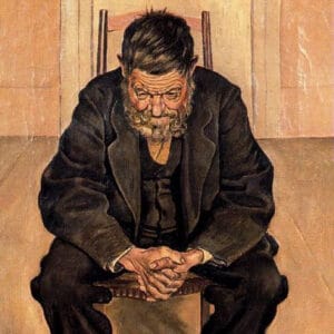 Ferdinand Hodler, Vieil Homme assis (XIXème)