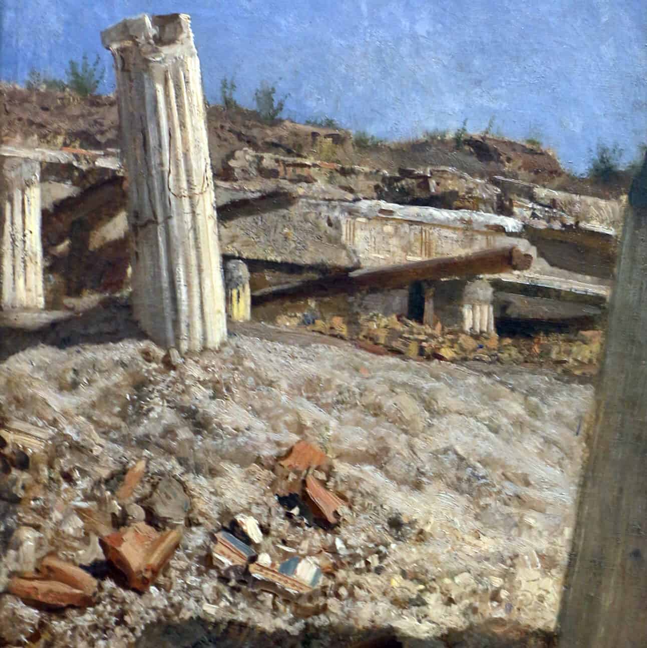 Filippo Palizzi, Les Fouilles de Pompéi (1864)