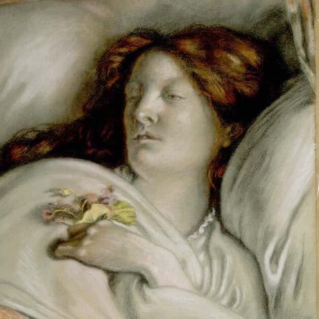 Ford Madox Brown, Convalescente, portrait d’Emma Madox Brown (1872)