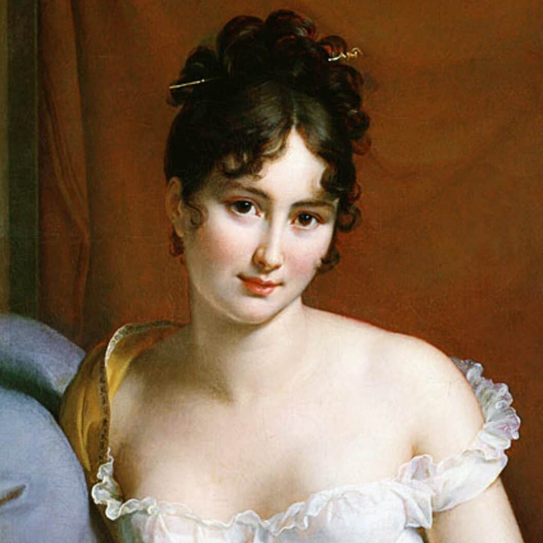 François Gérard, Détail du portrait de Juliette Récamier