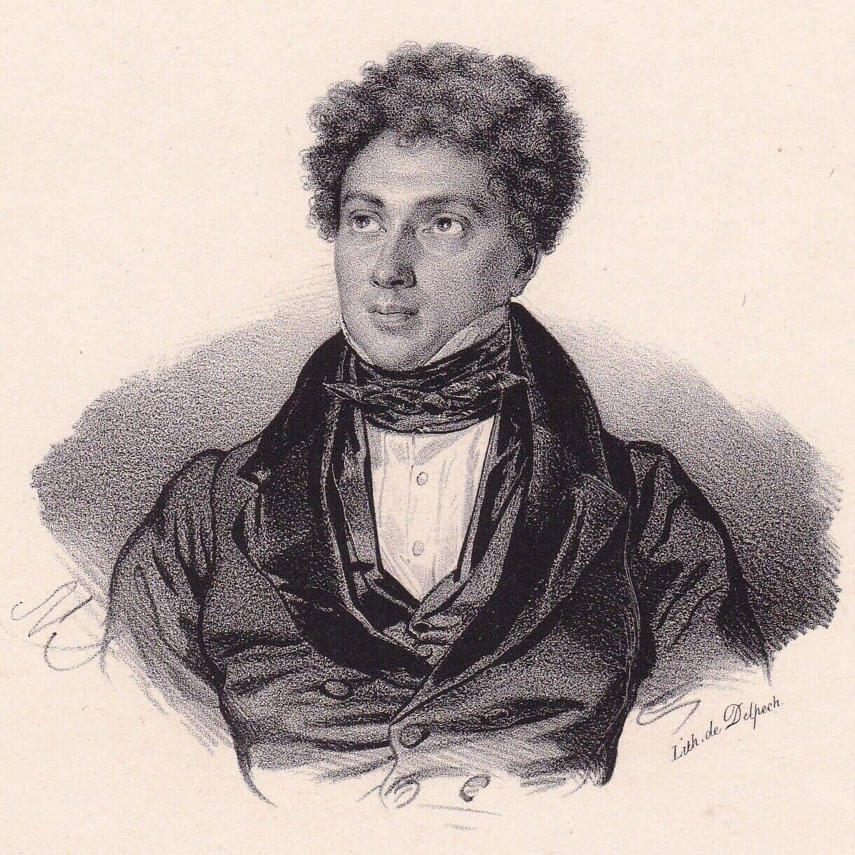 François-Séraphin Delpech - Portrait d'Alexandre Dumas (1833)