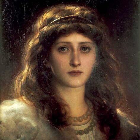 Frank Bernard Dicksee (1853-1928) - Portrait de femme