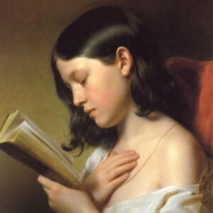 Franz Eybl - Jeune fille lisant (1850)