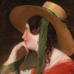 Friedrich von Amerling - Femme au chapeau de paille (1835)
