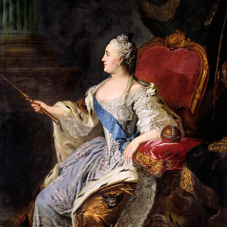 Fyodor Rokotov - Portrait de l'Impératrice Catherine II de Russie (1763)