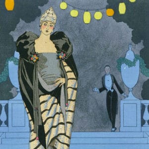 George Barbier - Adieu ! Manteau du soir, de Worth (1921)