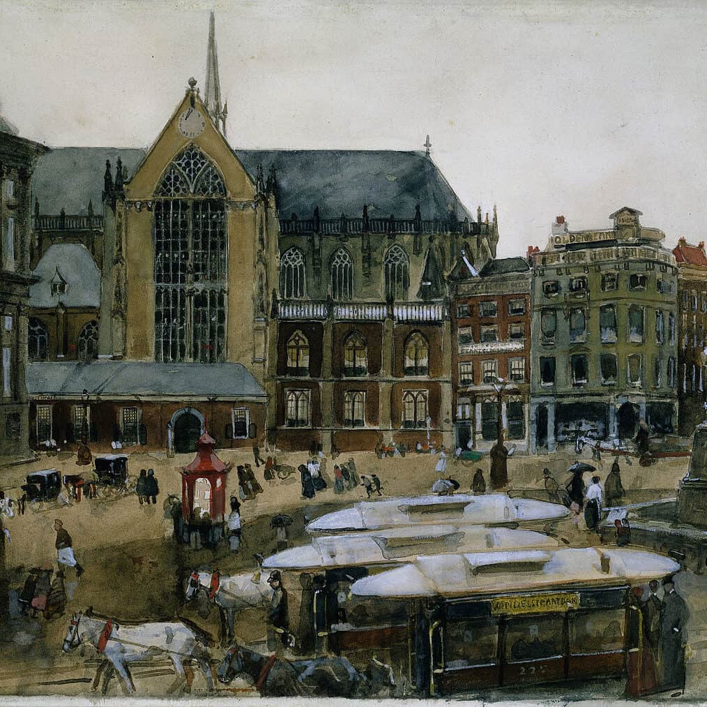 George Hendrik Breitner - Place du Dam à Amsterdam (1895-1898)