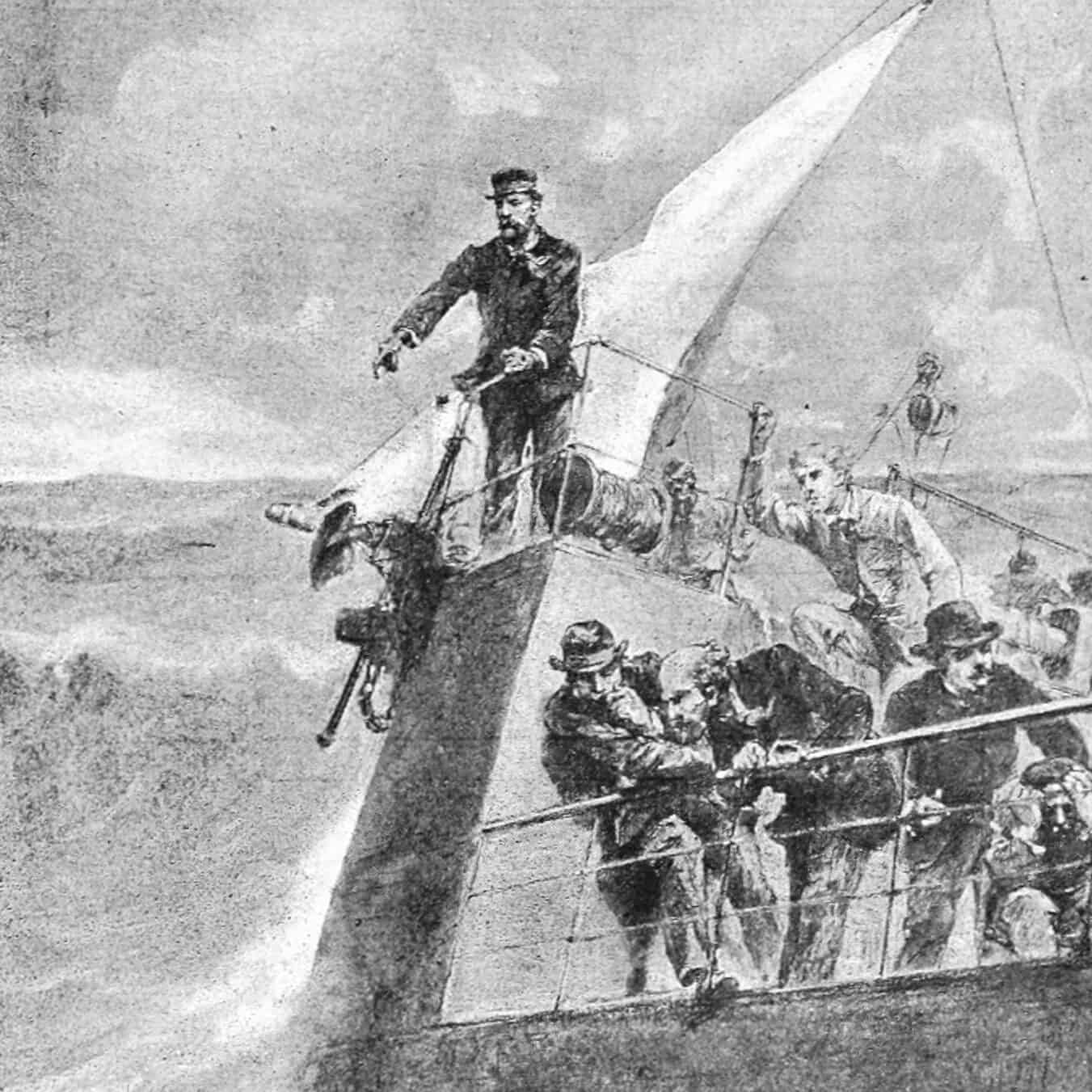George Roux - Illustration pour Hier et Demain, de Jules Verne (1910)