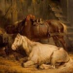 George Morland, Horses in a stable (1791)