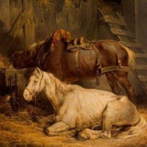 George Morland, Horses in a stable (1791)