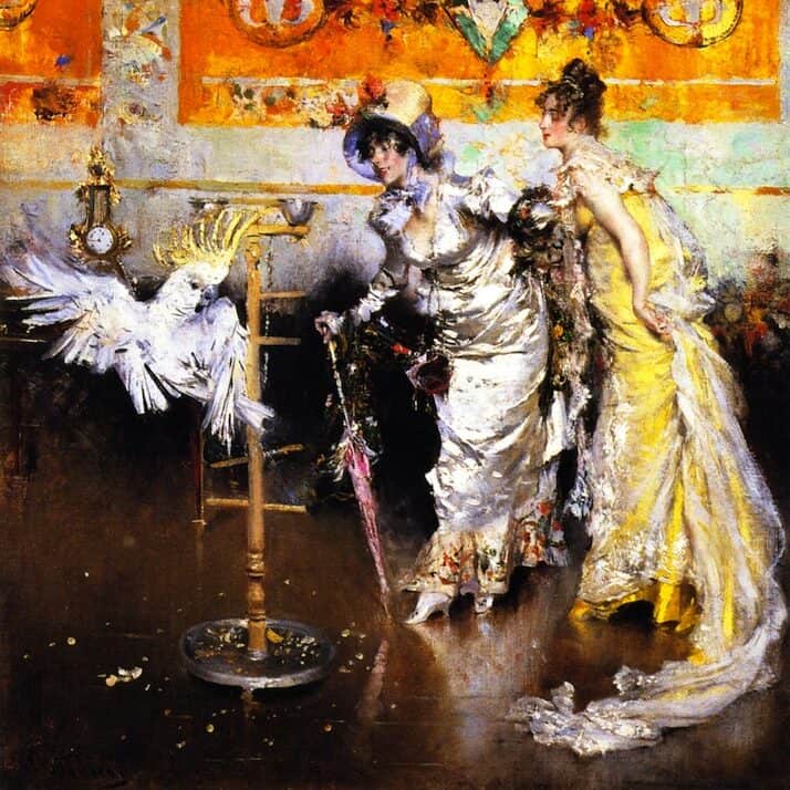 Giovanni Boldini - Femmes avec perroquet (1872-1873)
