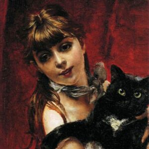 Giovanni Boldini - Jeune Fille au chat noir (1885)