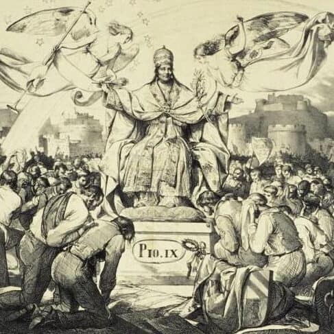 Giuseppe Cornienti, Allégorie du 18 juin 1846 avec Pie IX en triomphe (1846)