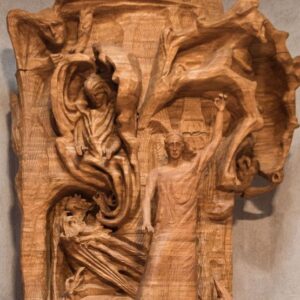 Groupe en bois d'orme sculpté par Rudolf Steiner et Edith Maryon