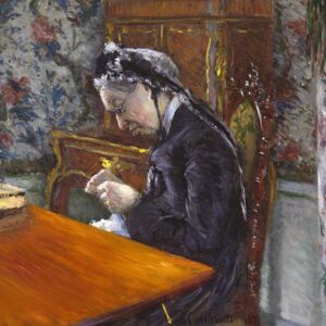 Gustave Caillebotte - Mademoiselle Boissière tricotant