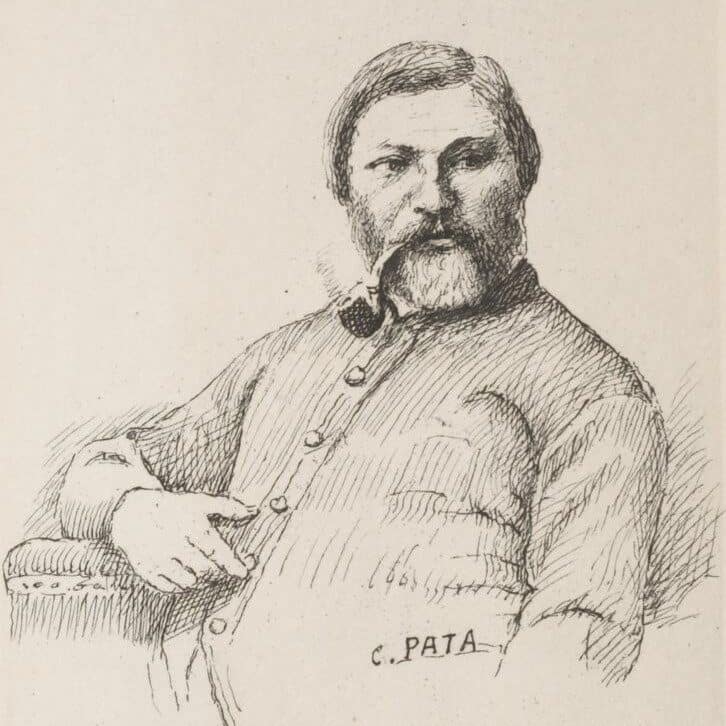 Gustave Courbet, par C. Pata (1880)