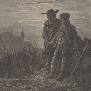 Gustave-Dore-Paysage-dAlsace-avec-deux-emigrants-alsaciens-et-troupes-allemandes-e1668115824433