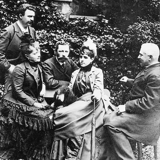 Guy de Maupassant et des amis, en 1888