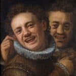 Hans von Aachen - Deux hommes riant (double auto-portrait)