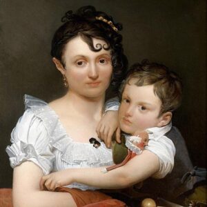 Henri-François Riesener - Portrait d'une jeune mère et de son fils (1810)