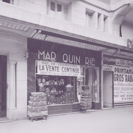Une maroquinerie parisienne en 1920