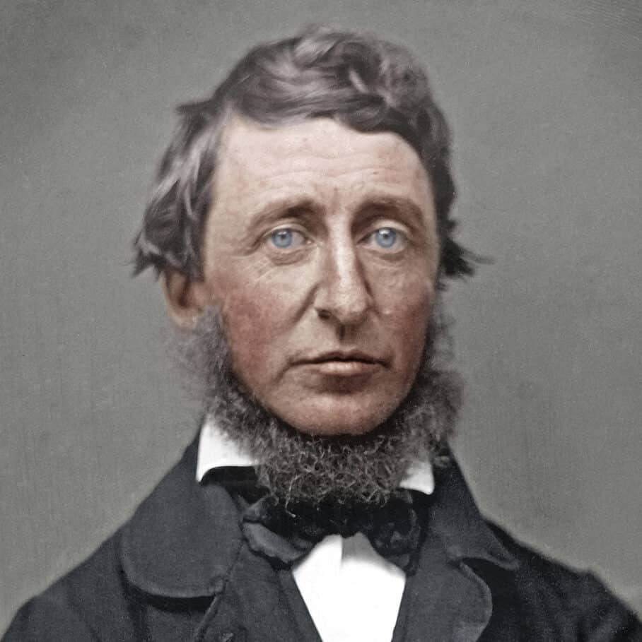 Henry David Thoreau en 1856 (portrait colorisé)